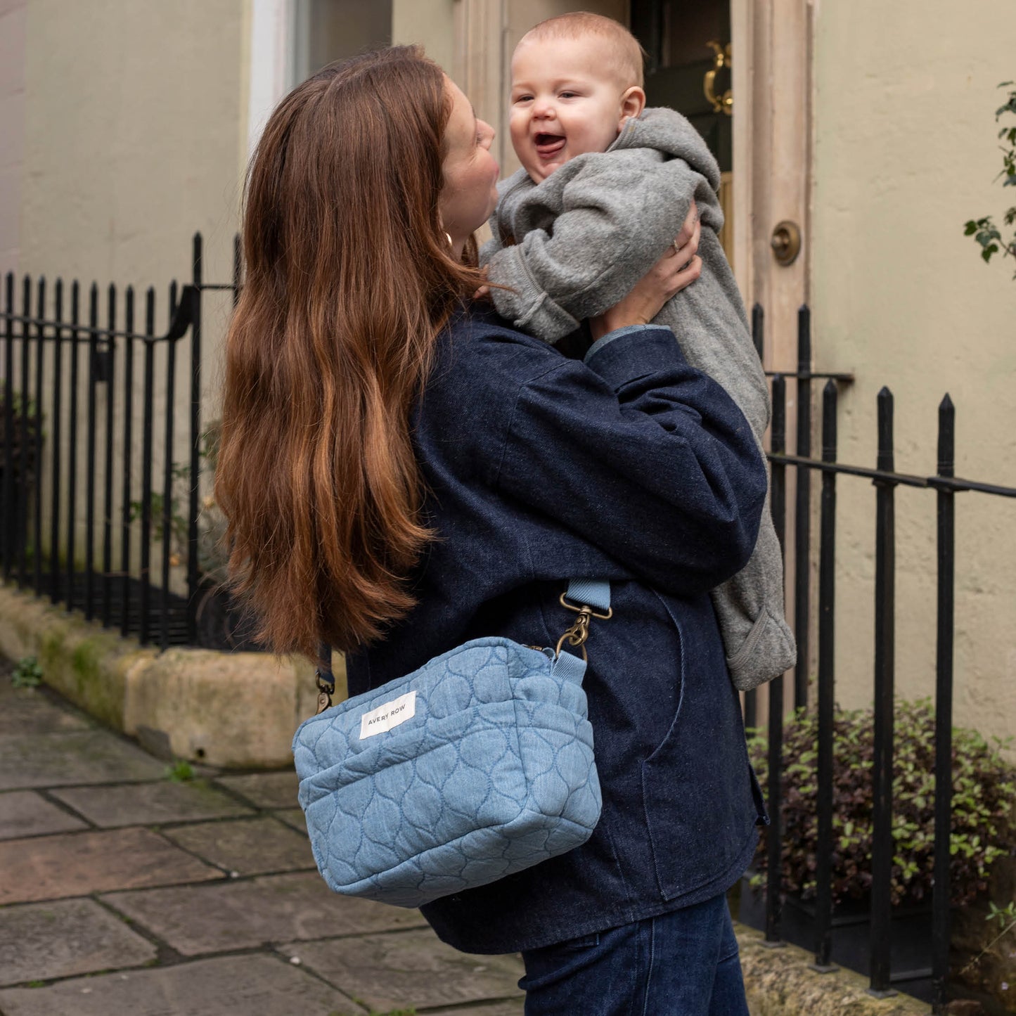 Avery Row Pram Organiser Bag - Denim