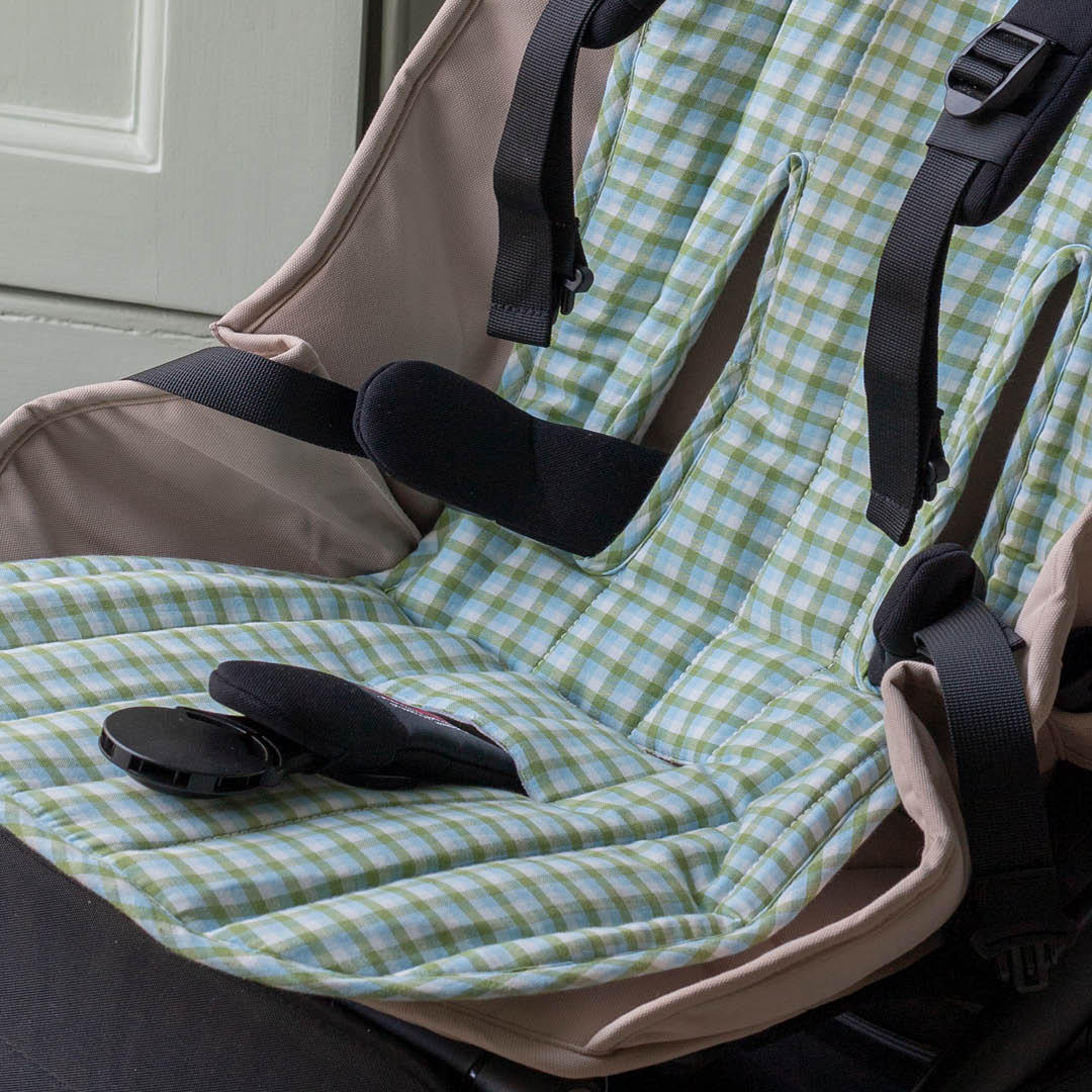 Avery Row Pram Seat Liner - Little Farm/Greenhouse Gingham