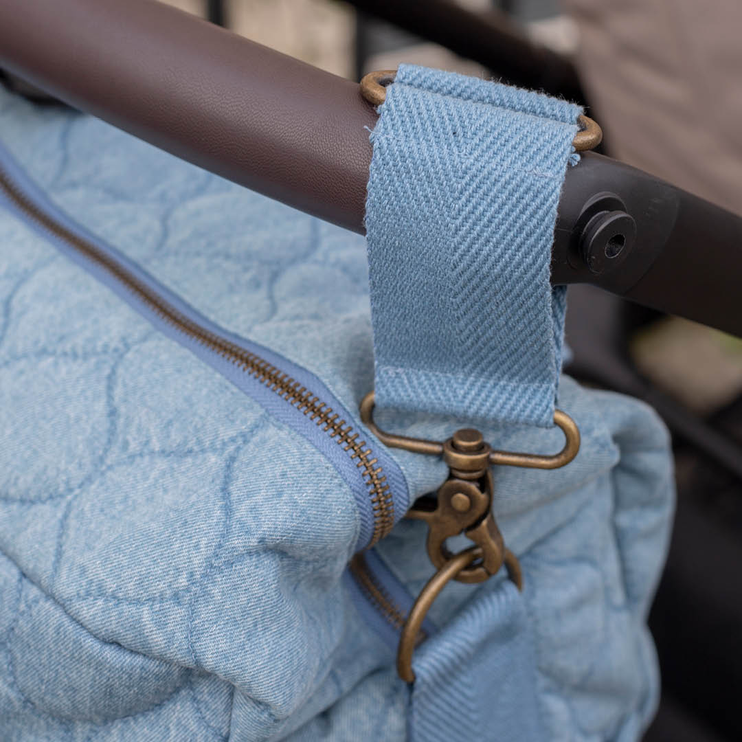 Avery Row Baby Changing Bag with Pram Clips - Denim