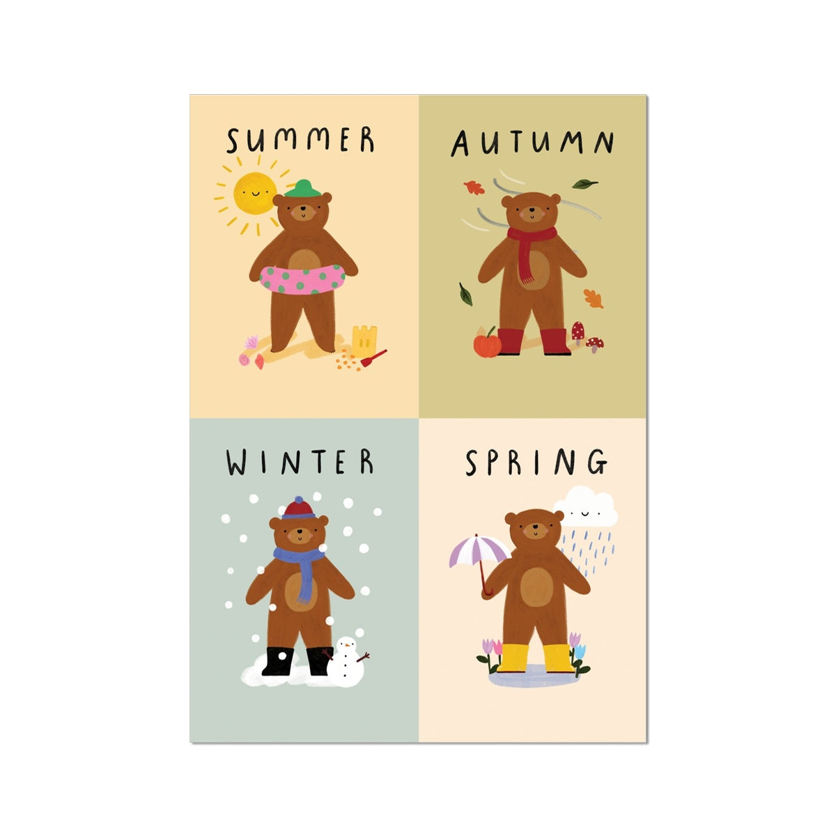 Kid of the Village The Seasons Art Print
