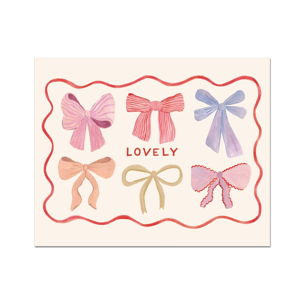 Kid of the Village Lovely Bows Art Print