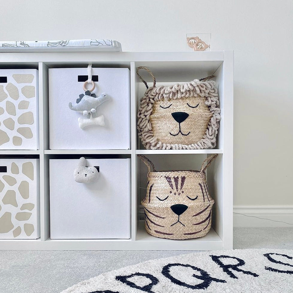 Bellybambino Natural Tiger Seagrass Basket - Large