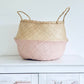 Bellybambino Dusky Pink Seagrass Basket - Extra Large