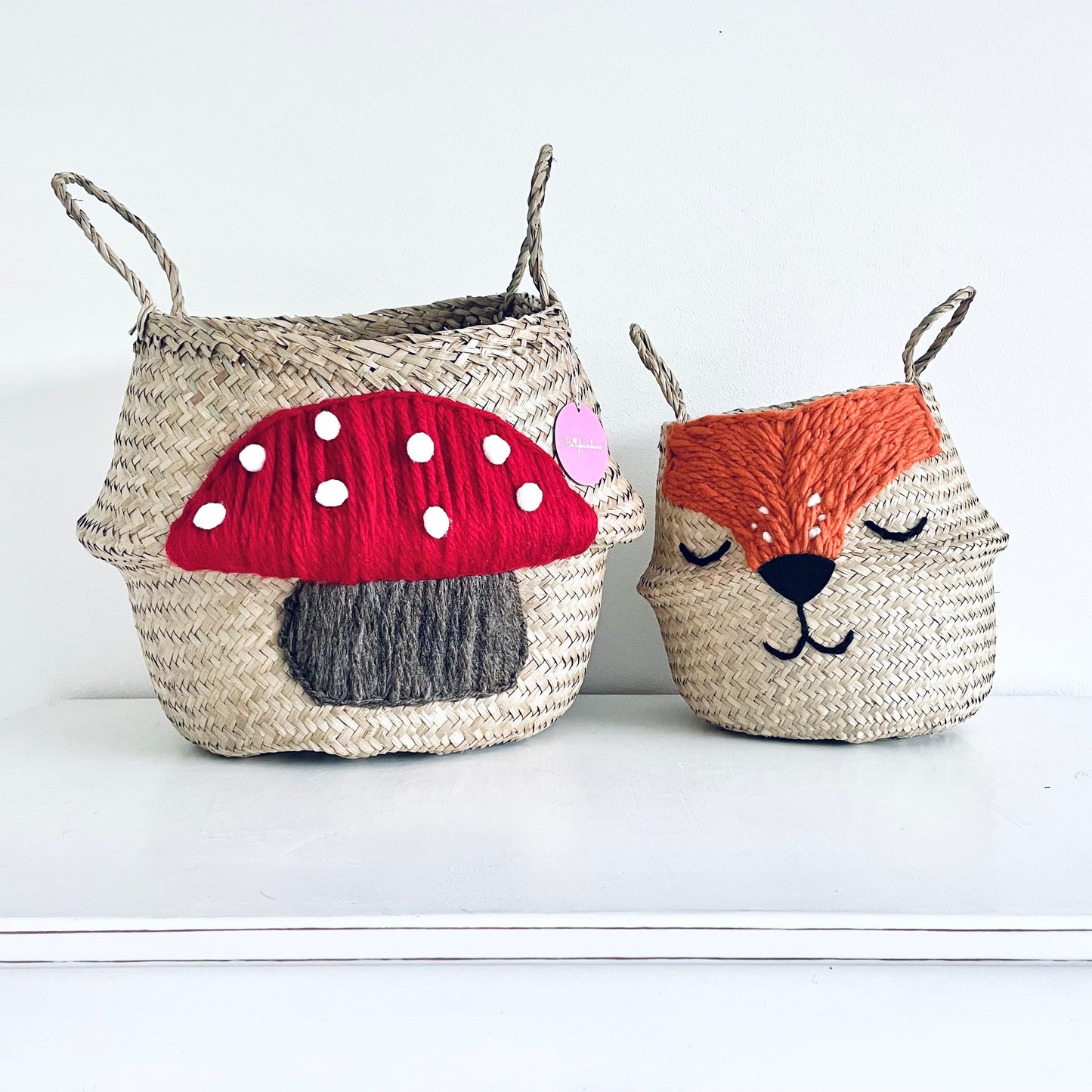 Bellybambino Fox Seagrass Basket - Small
