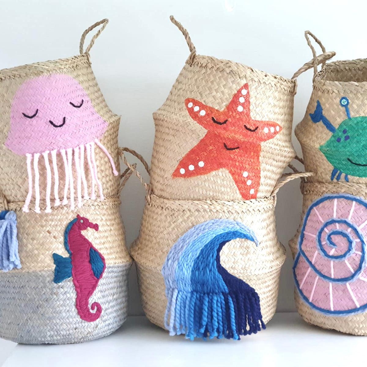 Bellybambino Seahorse Seagrass Basket - Large
