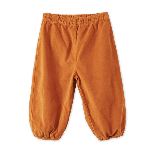 Organic Cotton Velvet Trousers in Raw Sienna by Vild House of Little