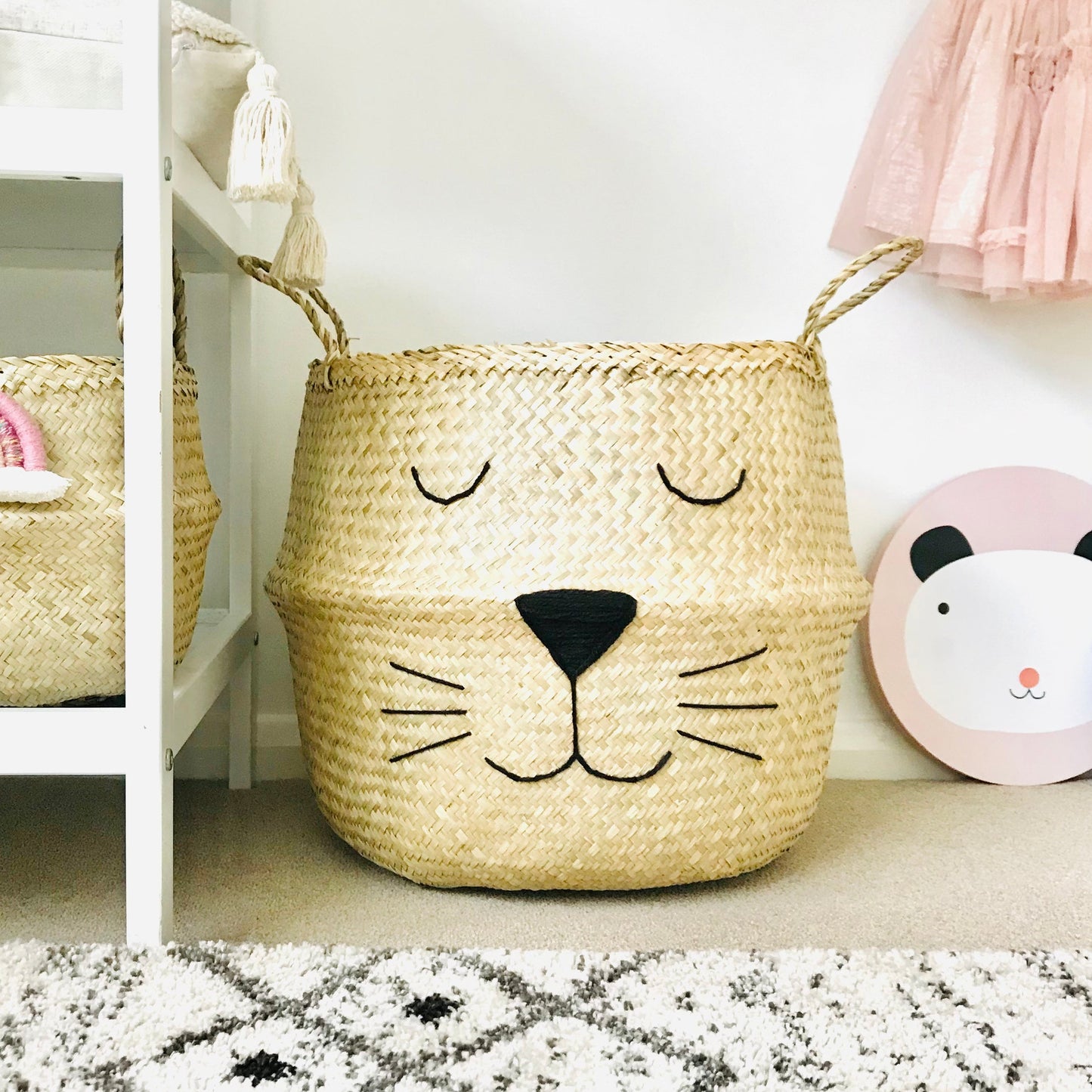 Bellybambino Natural Cat Seagrass Basket - Extra Large