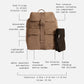 Finnsøn ELISE Eco Changing Backpack with Changing Mat - Mocha