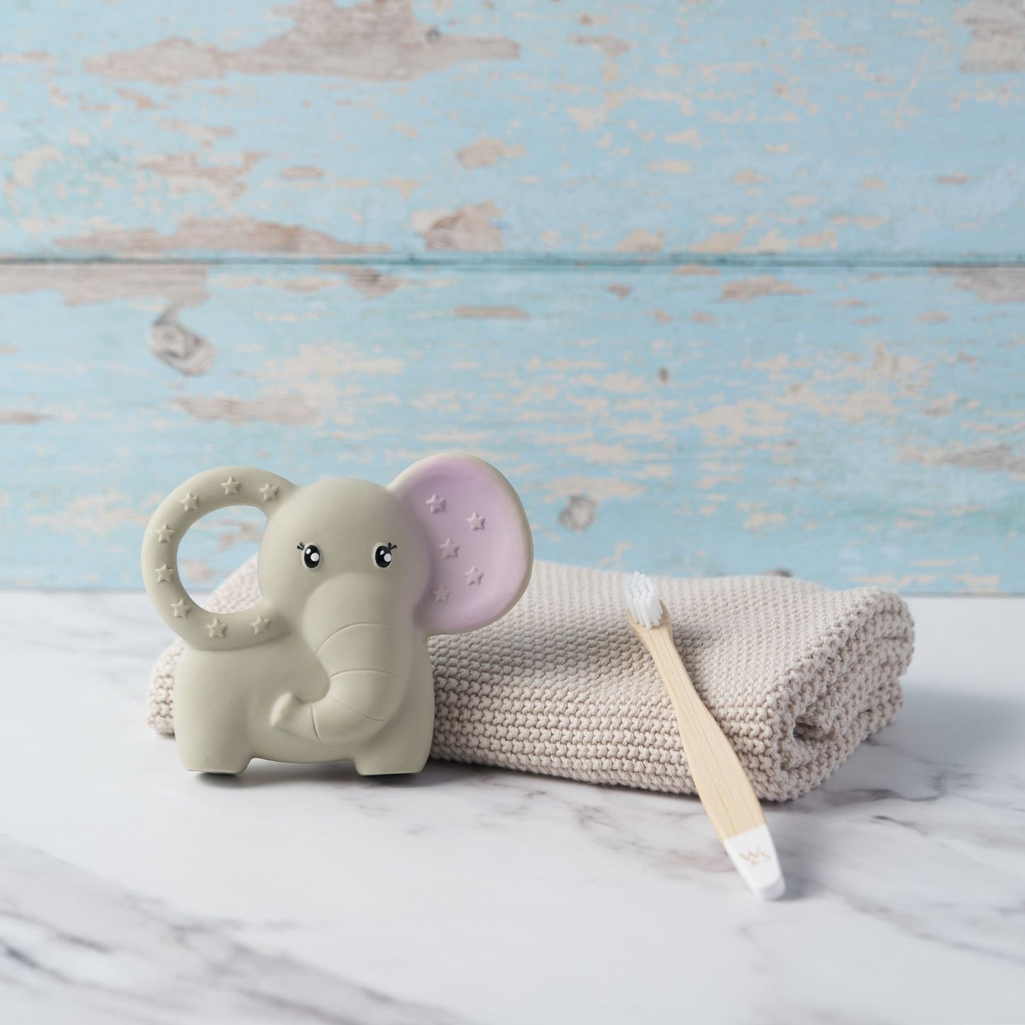 Wild & Stone Natural Rubber Teether - Elephant