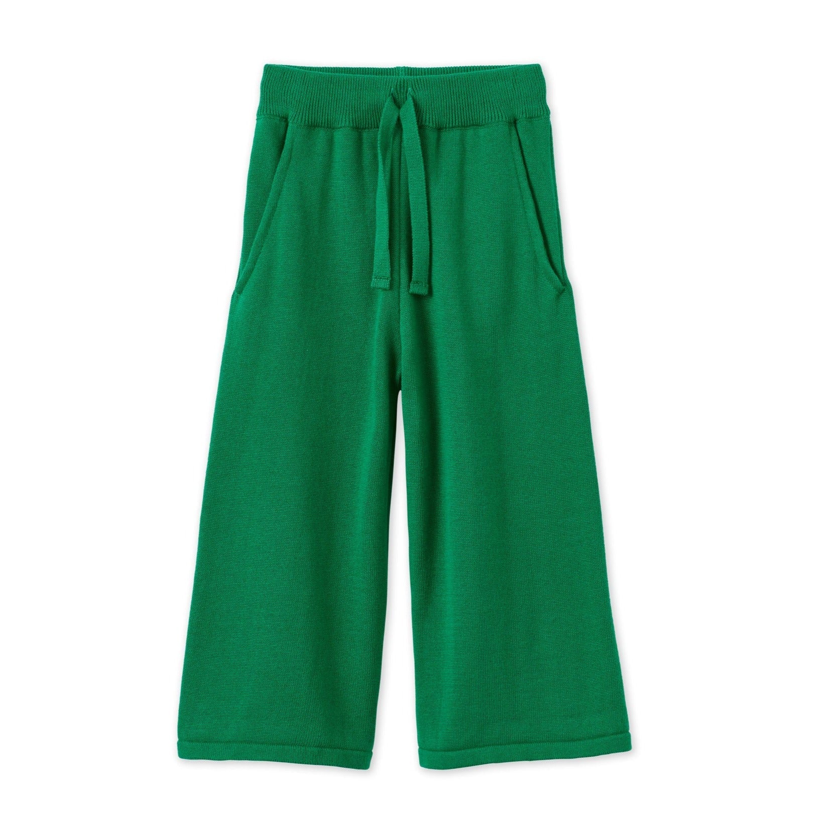 Organic Cotton Knit Wide Leg Trousers by Vild House of Little (2 Colours Available)