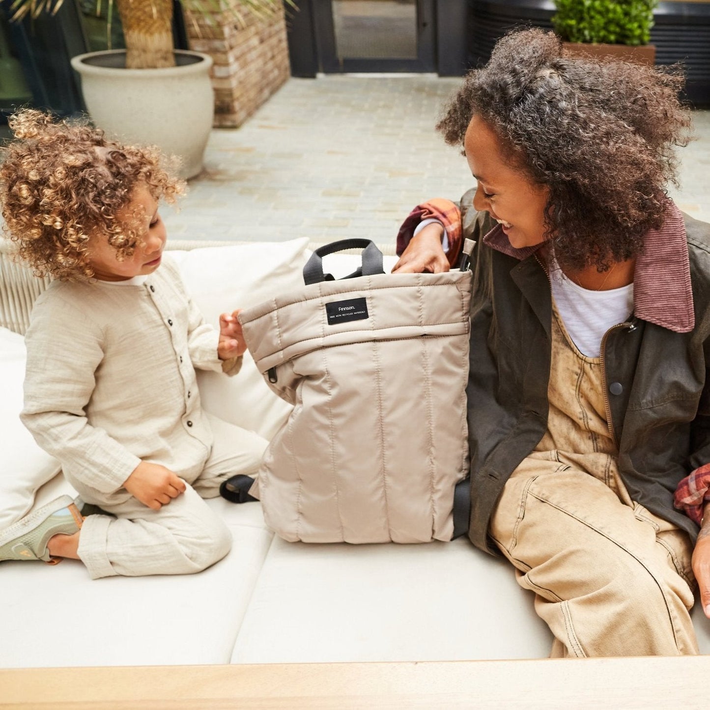 Finnsøn RAE Eco Changing Backpack With Changing Mat - Taupe