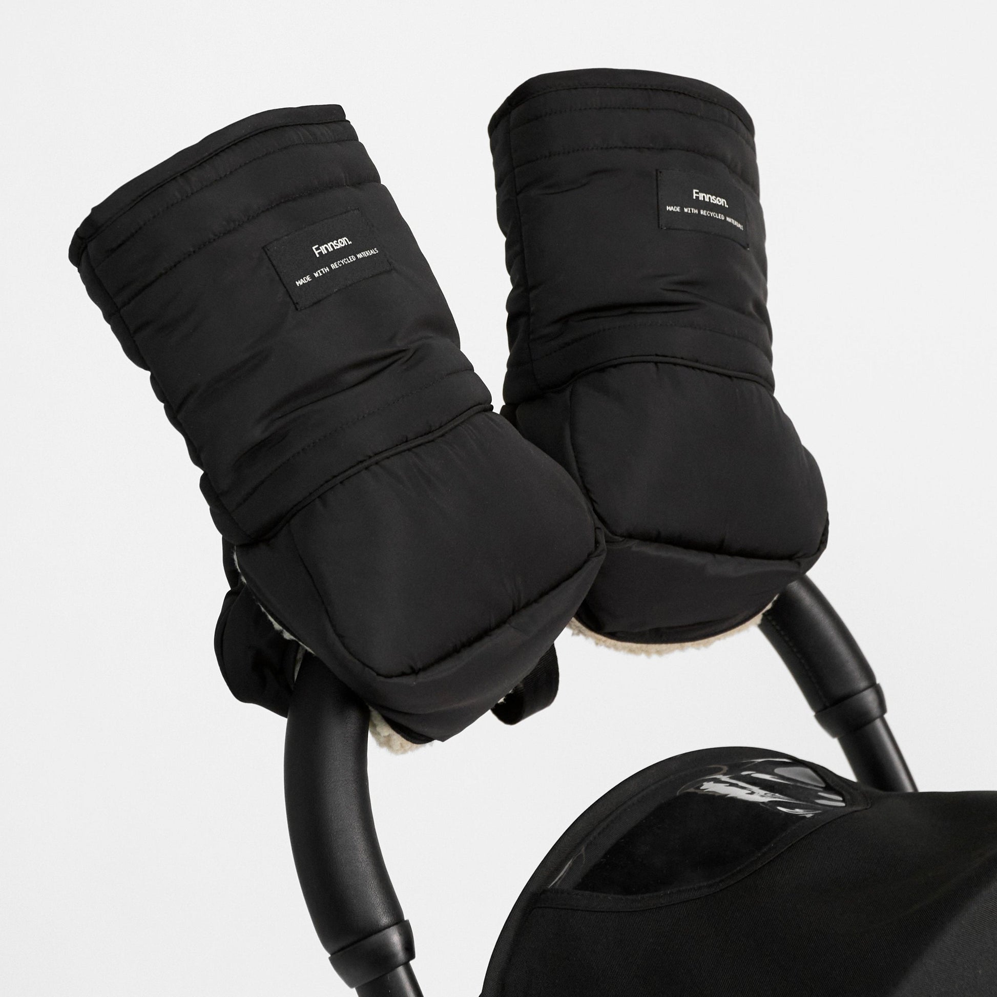 Finnson ASTRID Eco Universal Stroller Mittens - Black