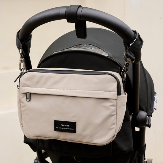 Finnsøn FRIDA Eco Stroller Organiser with Clips - Taupe