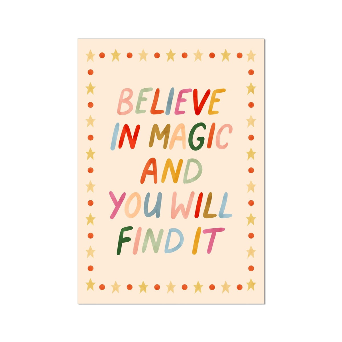 Kid of the Village Believe in Magic and You Will Find It Art Print