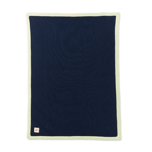 Organic Cotton Knit Blanket in Navy by Vild House of Little
