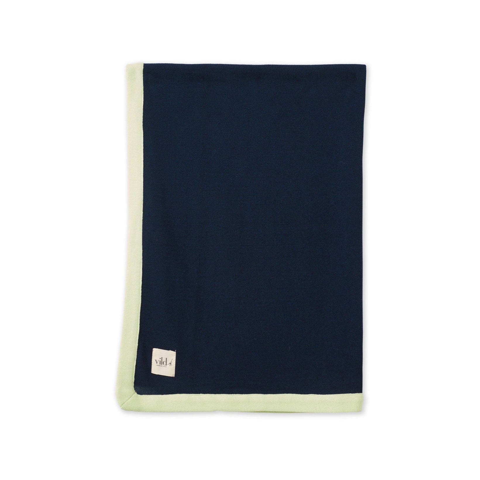 Organic Cotton Knit Blanket in Navy by Vild House of Little