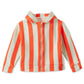 Striped Organic Cotton Zip Up Hoodie by Vild House of Little (2 Colours Available)