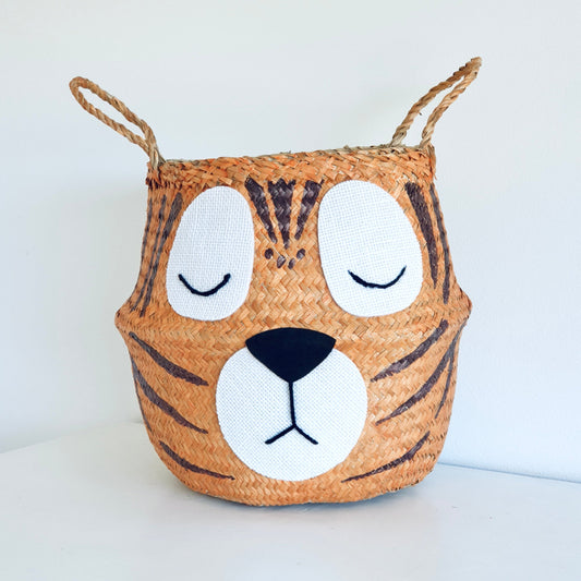 Bellybambino Tiger Seagrass Basket - Large