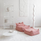Wigiwama Beanbag Chair & Ottoman Set - Guava