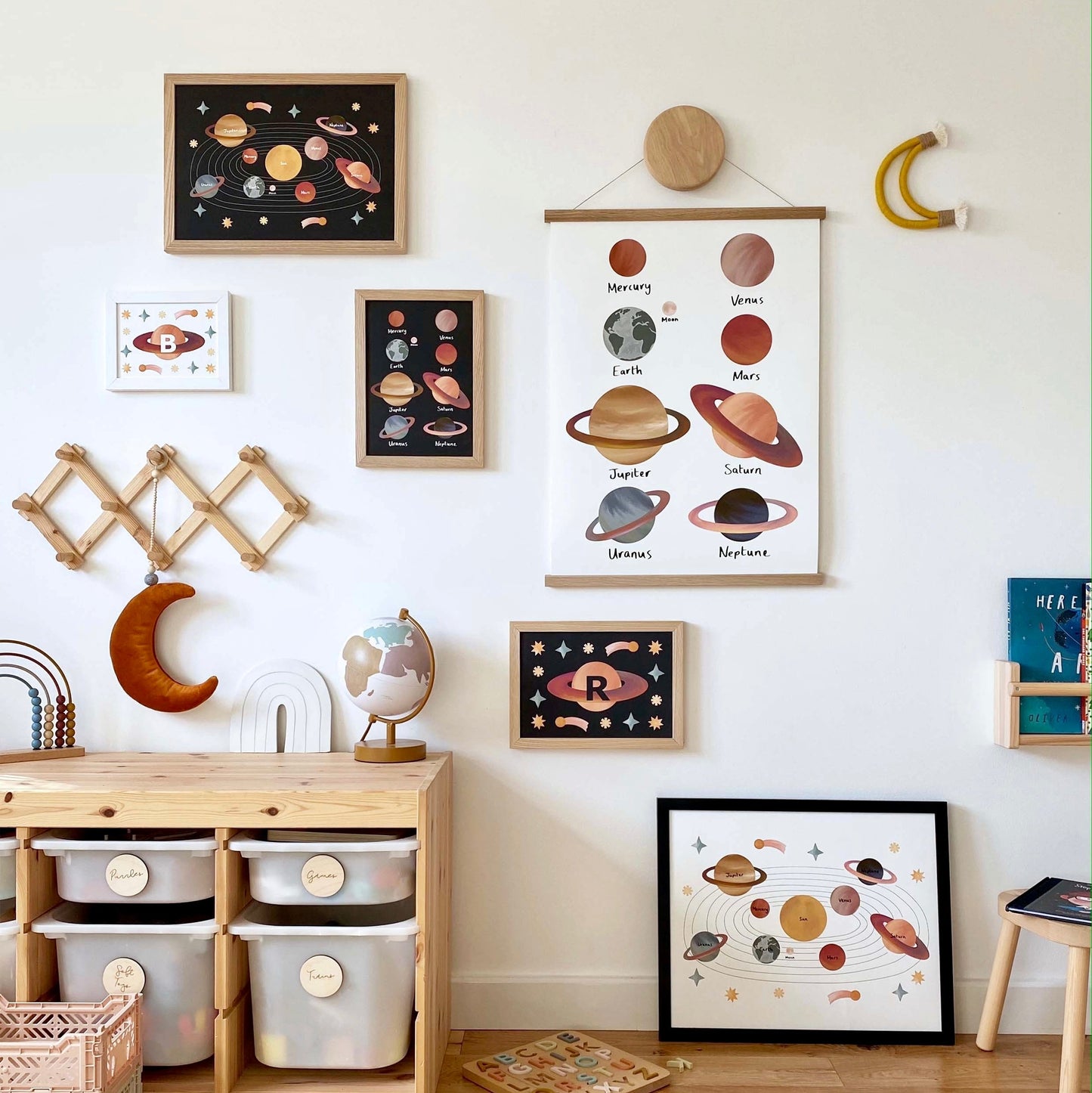 Kid of the Village Planets Art Print - White