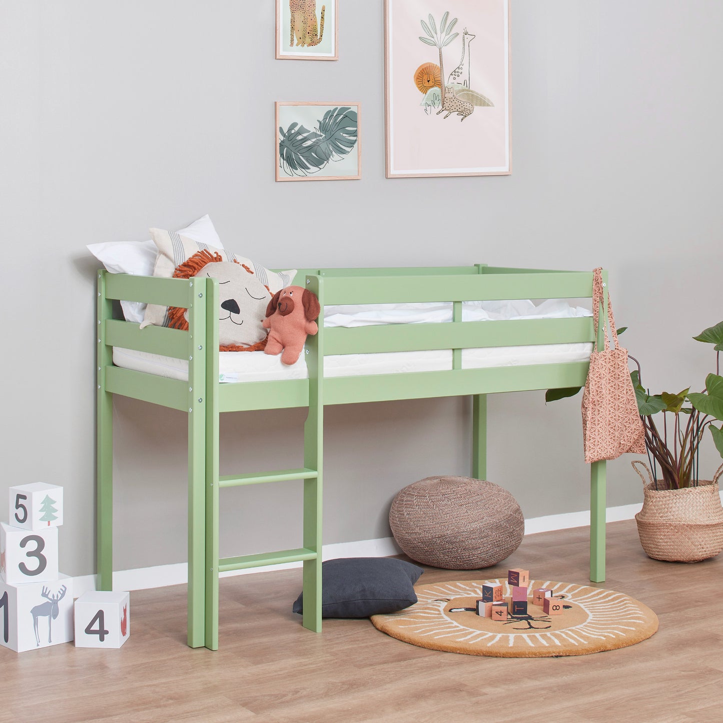 Hoppekids Eco Comfort Mid Sleeper Bed (2 Sizes & 4 Colours Available)