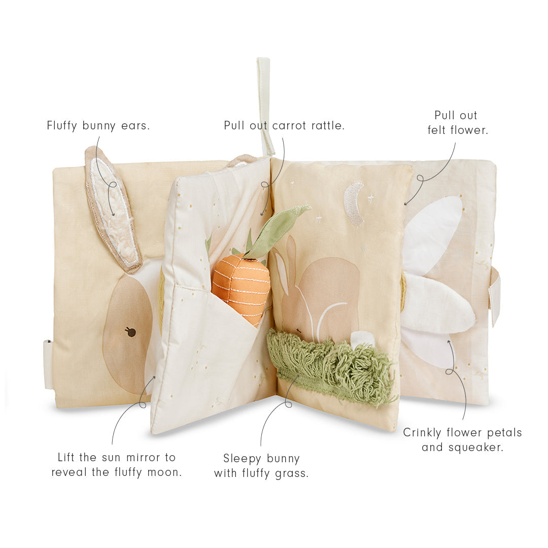 Avery Row Baby Fabric Book - Bunny Tales