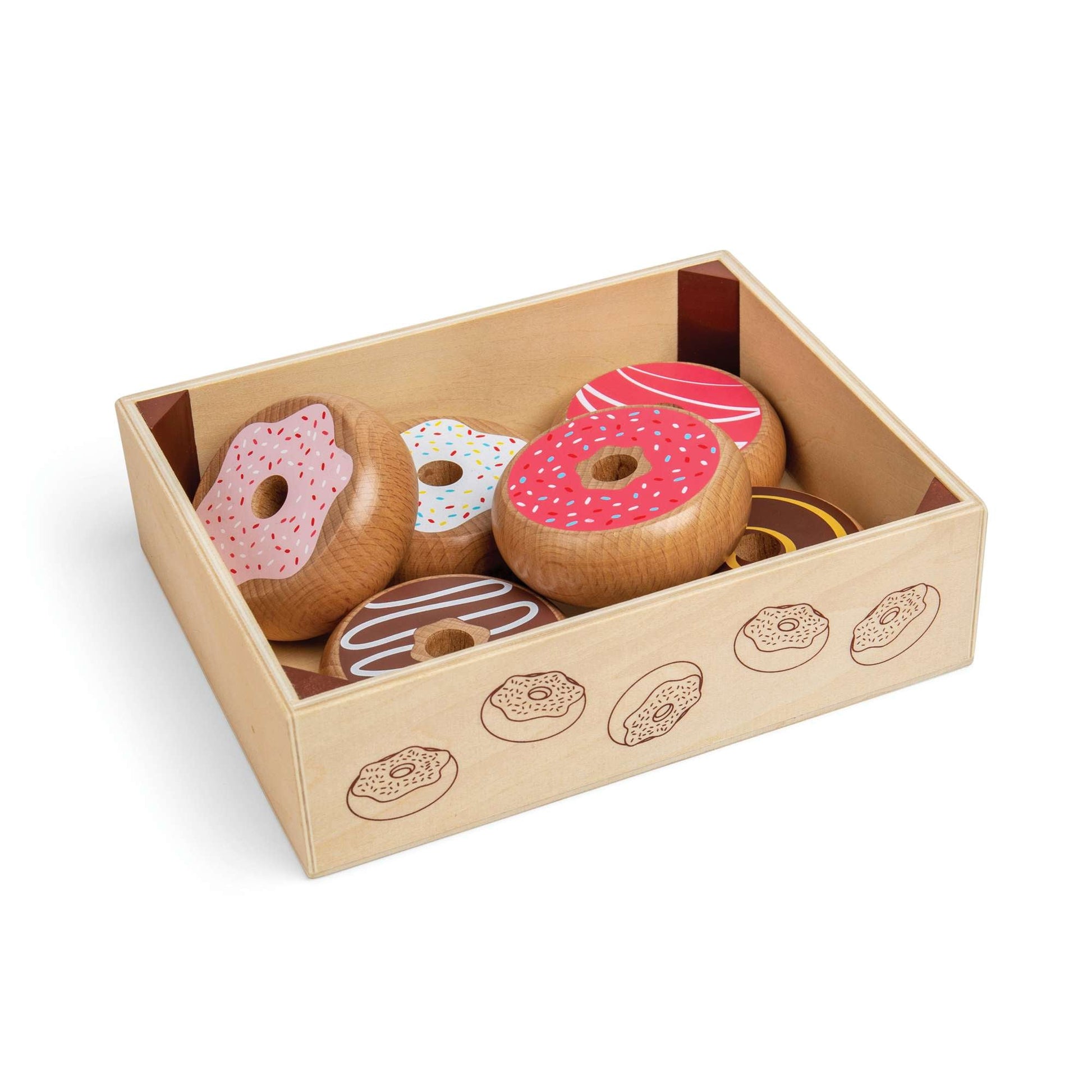 Bigjigs Wooden Doughnut Crate