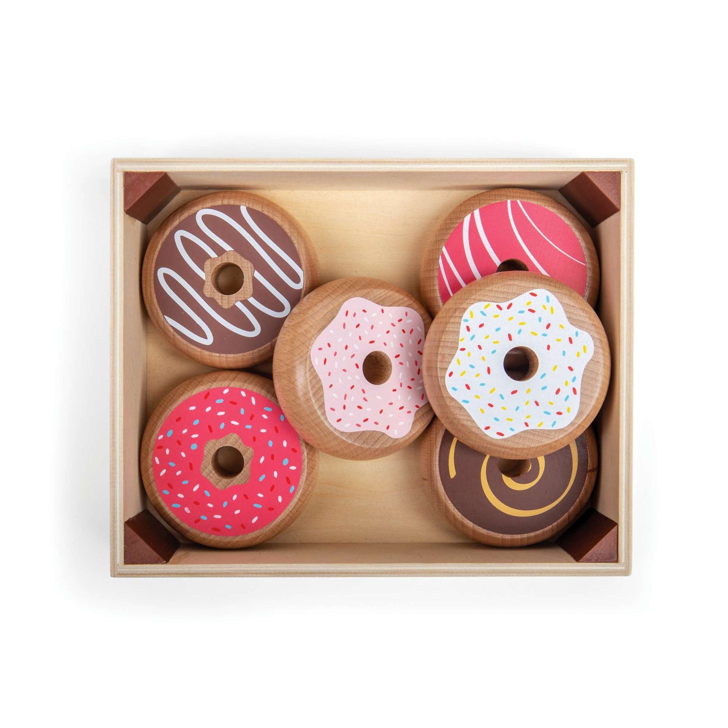 Bigjigs Wooden Doughnut Crate