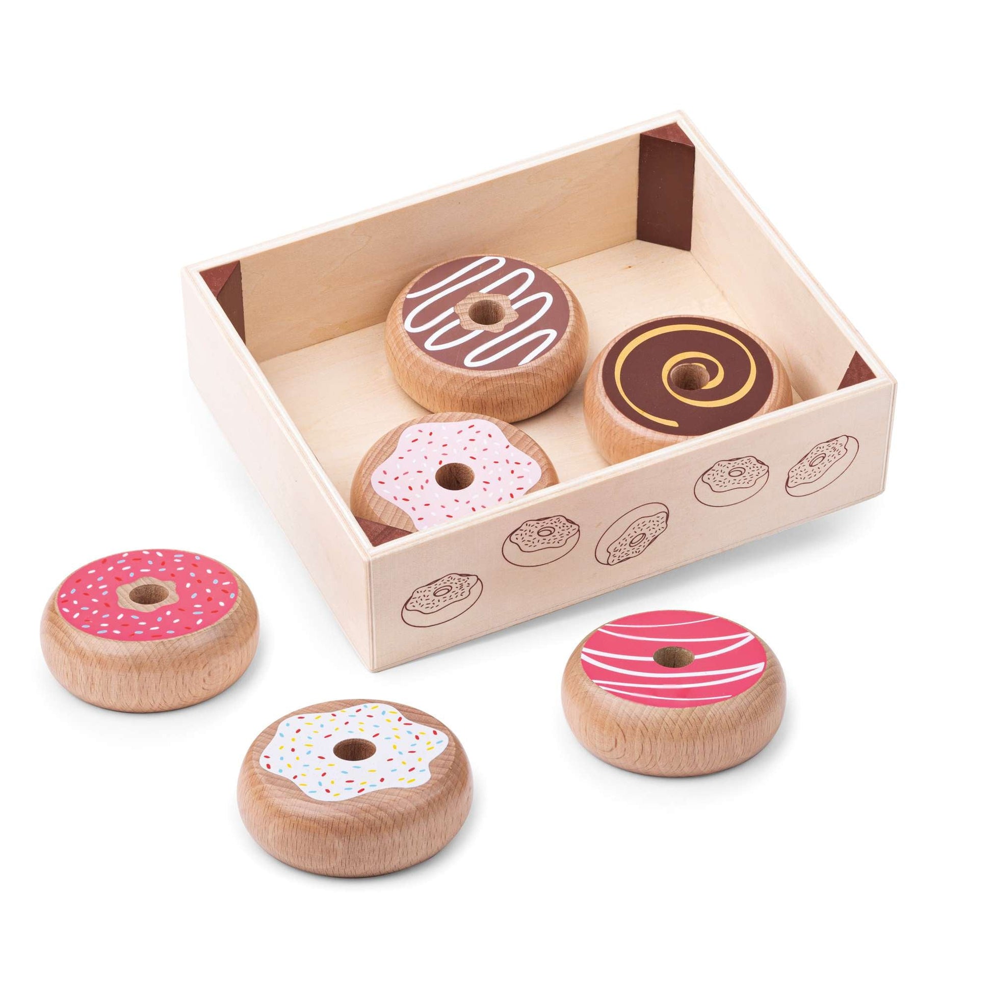 Bigjigs Wooden Doughnut Crate