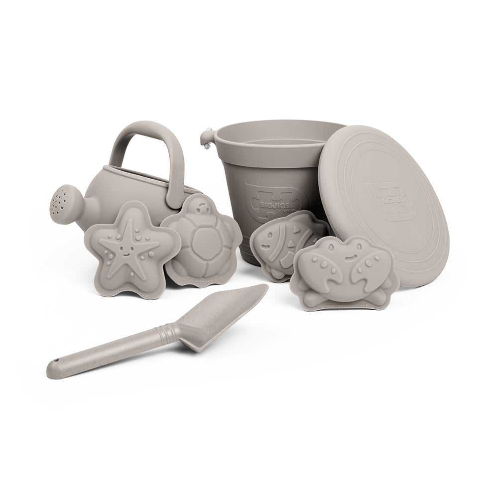 Silicone Beach Toy Bundle Stone Grey