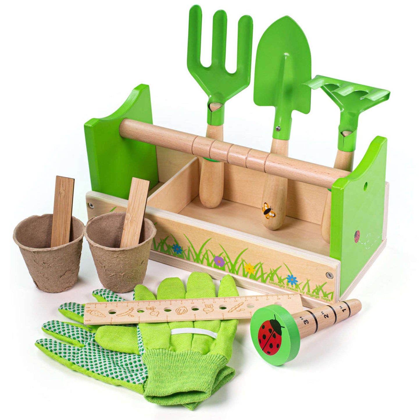 Bigjigs Gardening Caddy and Tools