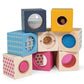 Bigjigs Wooden Baby Sensory Blocks