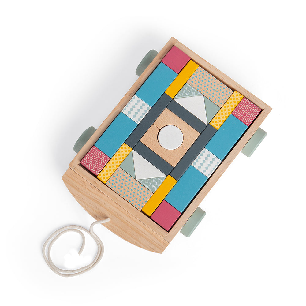 Bigjigs Wooden Pull-Along Brick Cart