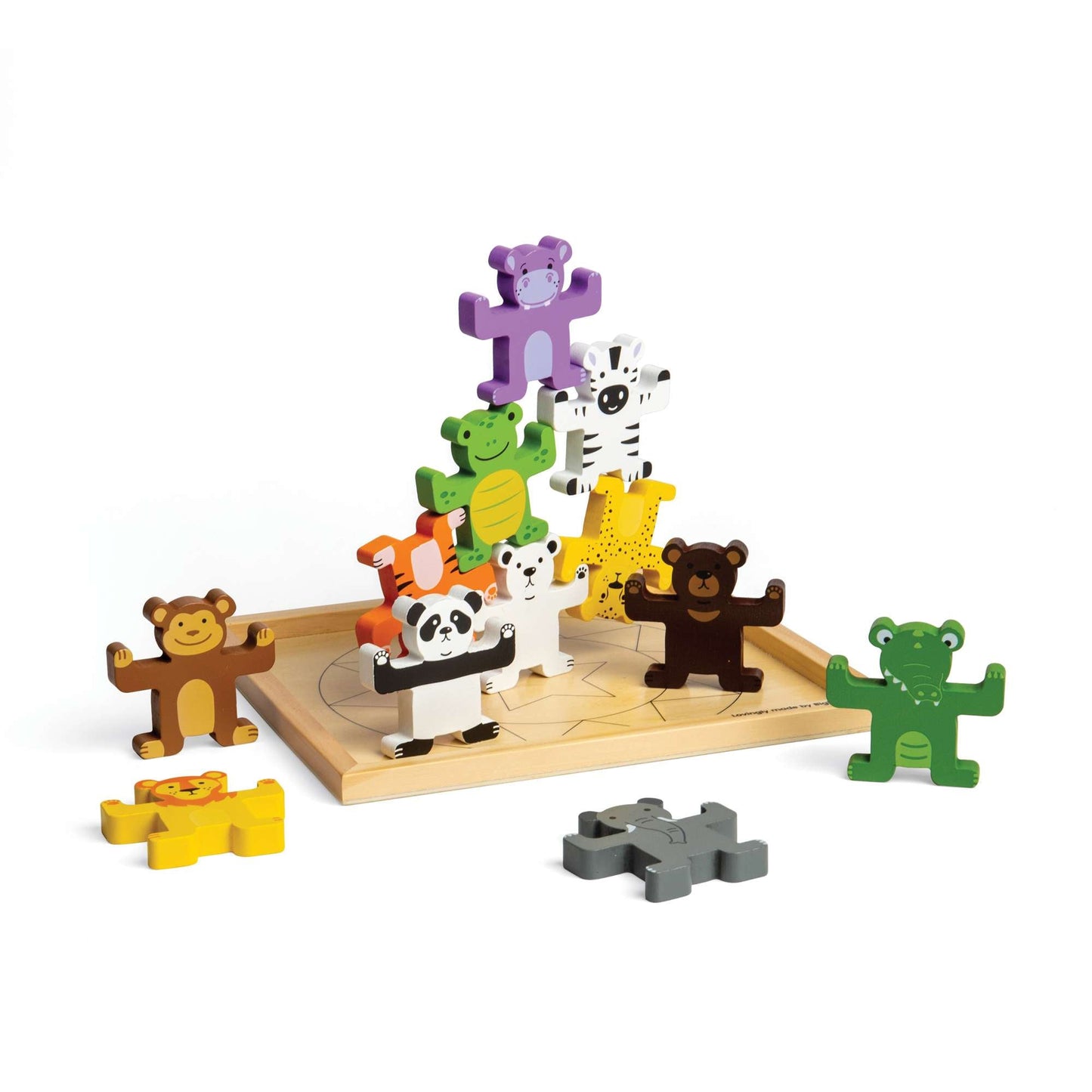 Bigjigs Wooden Wild Animal Stacker