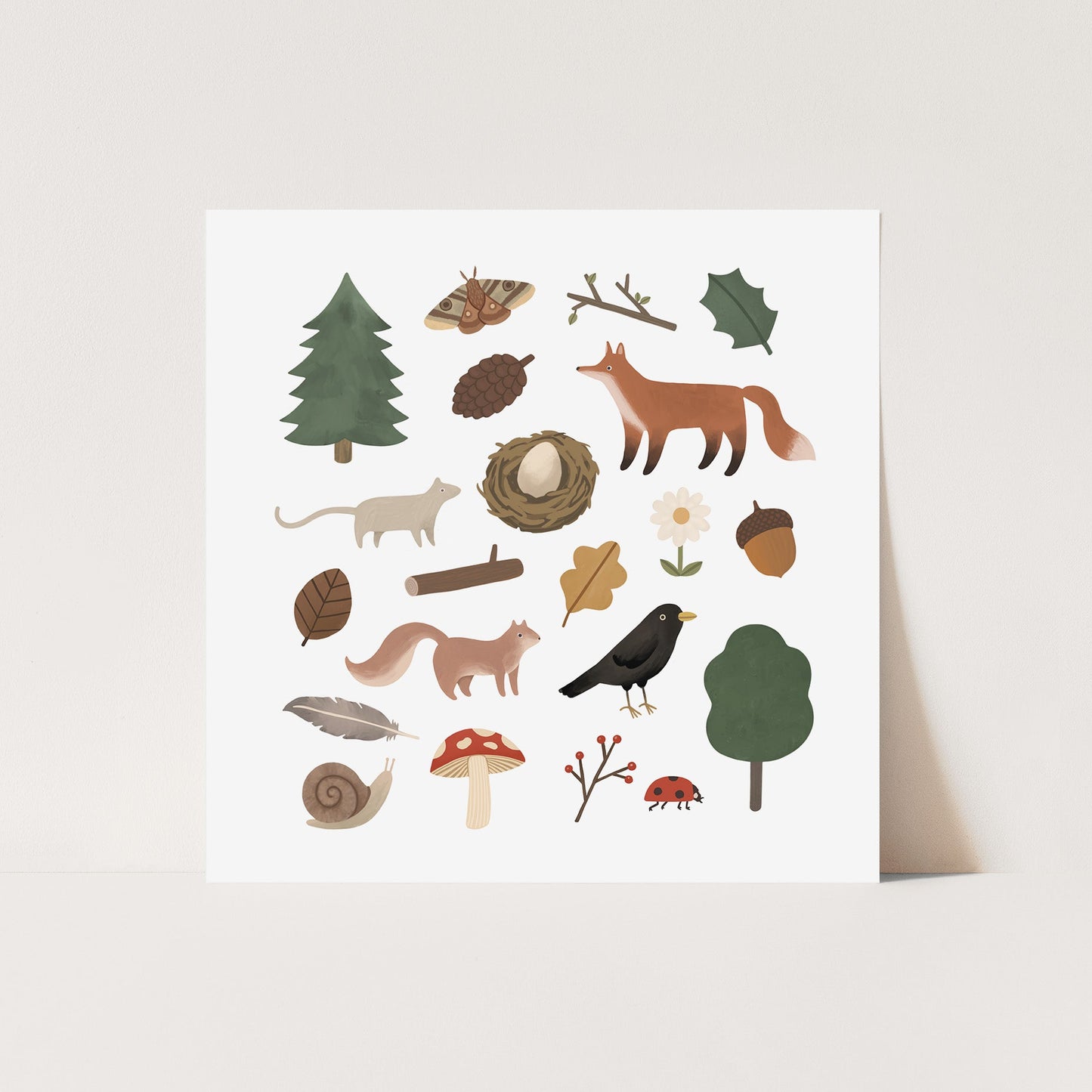 Kid of the Village Woodland Life Art Print