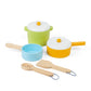 Bigjigs Wooden Toy Pots & Pans Set