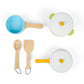 Bigjigs Wooden Toy Pots & Pans Set