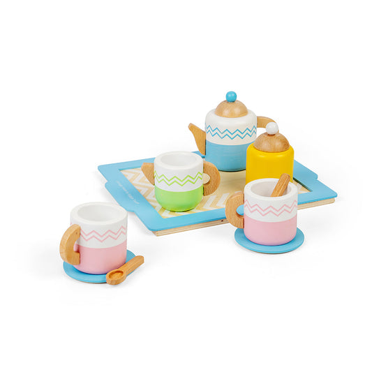 Bigjigs Wooden Toy Tea Tray Set