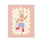 Kid of the Village Star Bunny Superhero Art Print