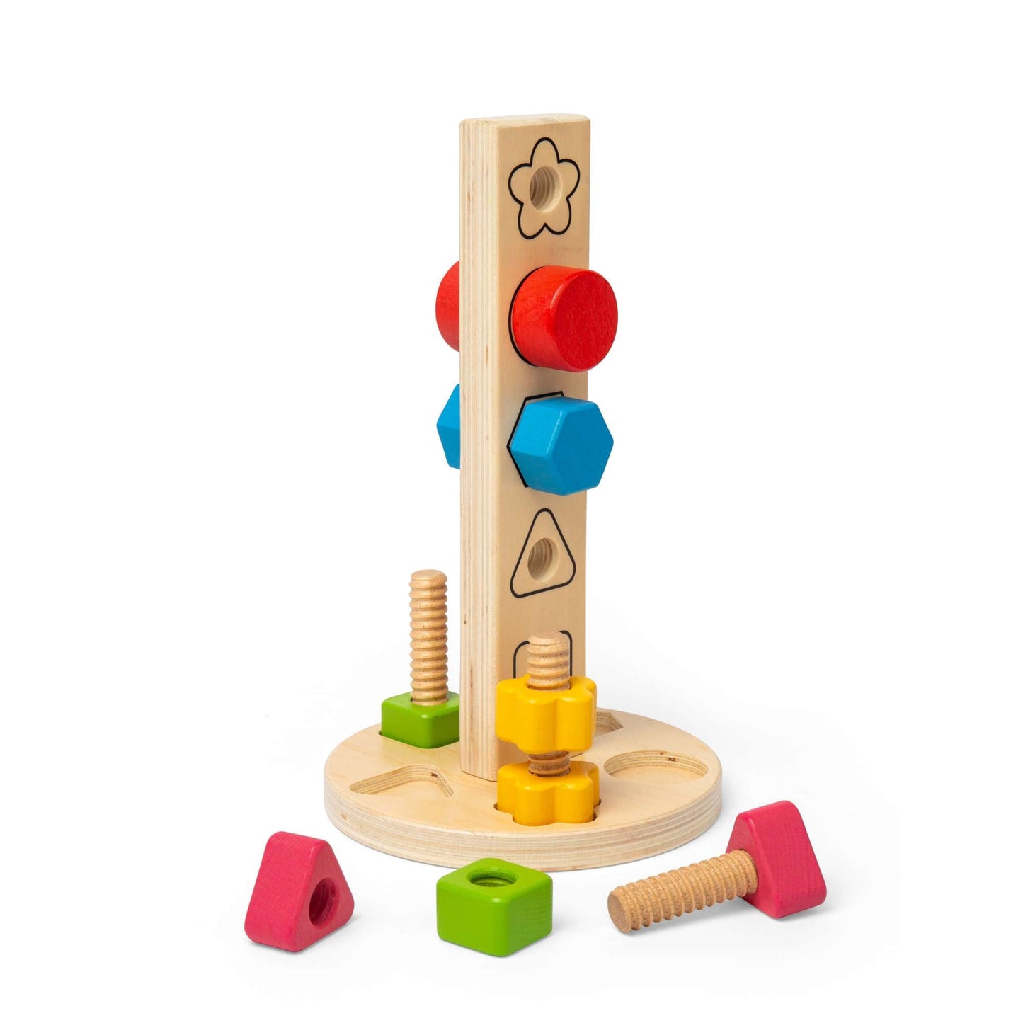 Bigjigs Wooden Nuts & Bolts Tower