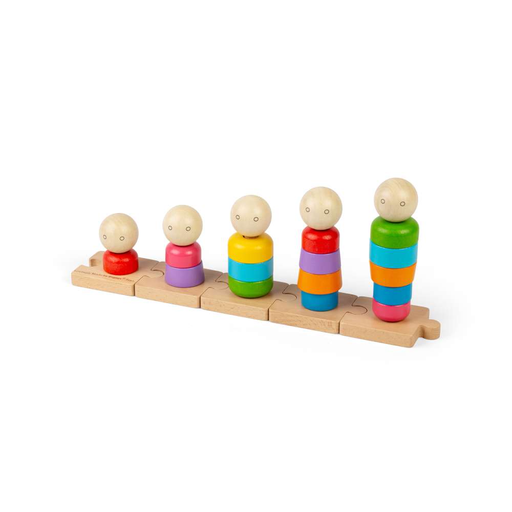 Bigjigs Wooden Stacking Rainbow Family