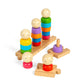 Bigjigs Wooden Stacking Rainbow Family