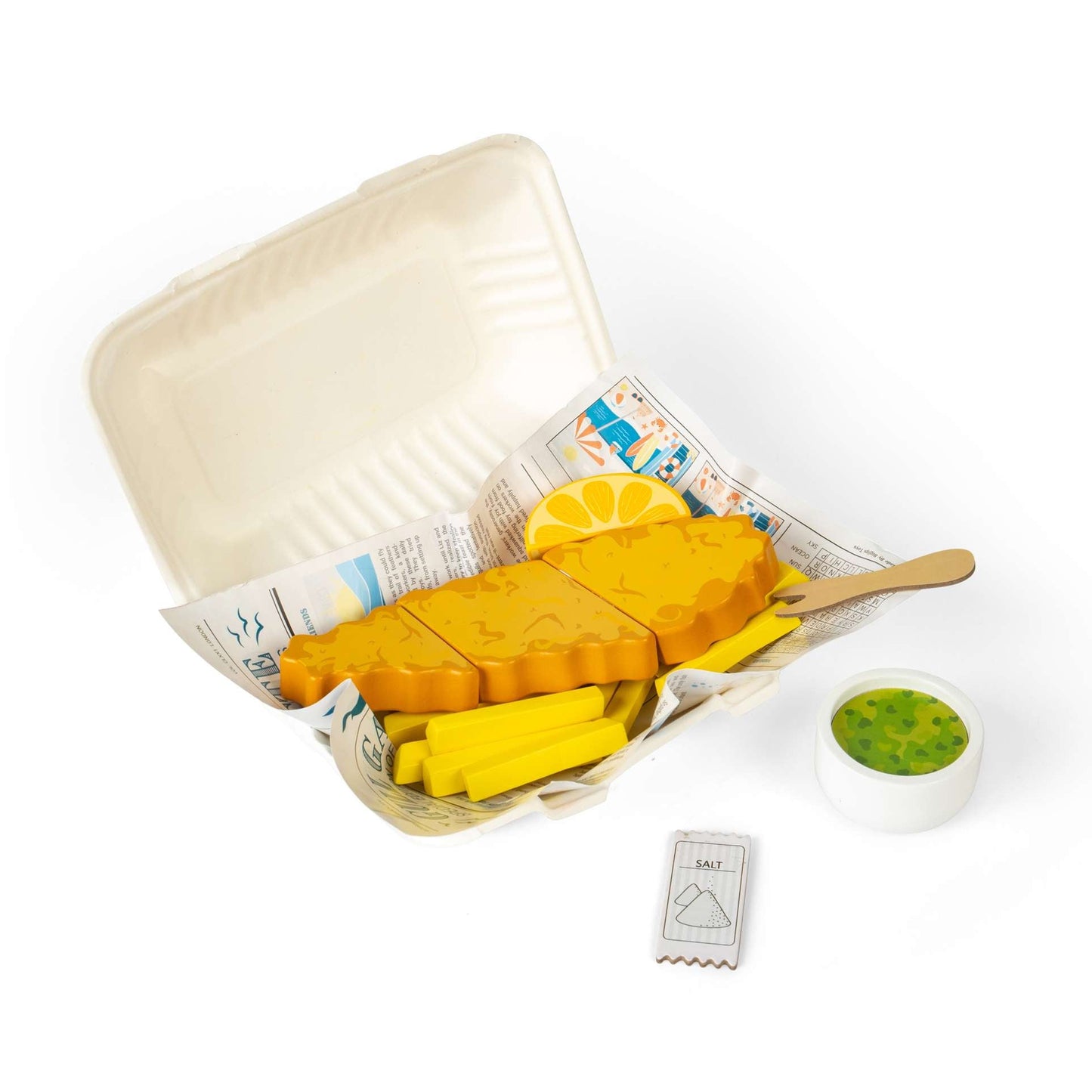 Bigjigs Wooden Fish and Chips Playset