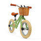 Bigjigs Balance Bike with Basket - Green