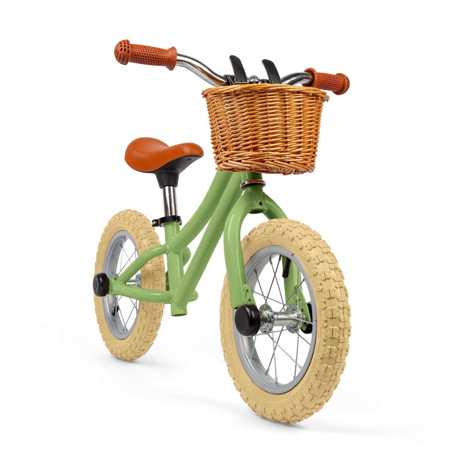 Bigjigs Balance Bike with Basket - Green