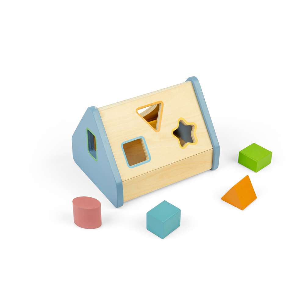 Bigjigs Wooden Shape Sorter House