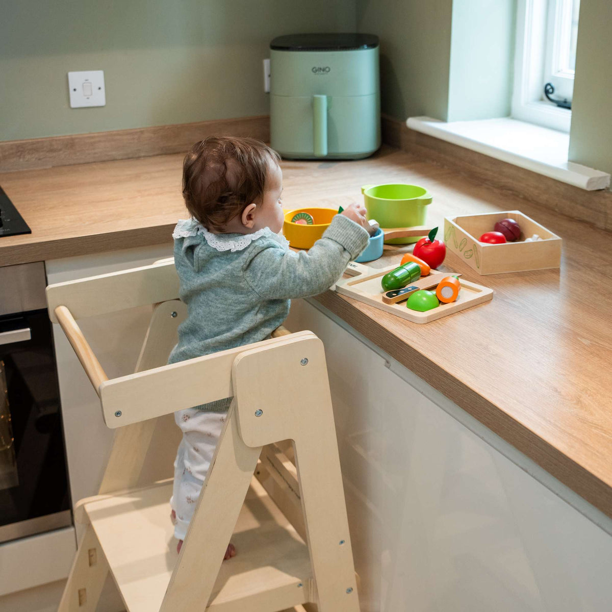 Bigjigs Wooden Foldable Toddler Tower