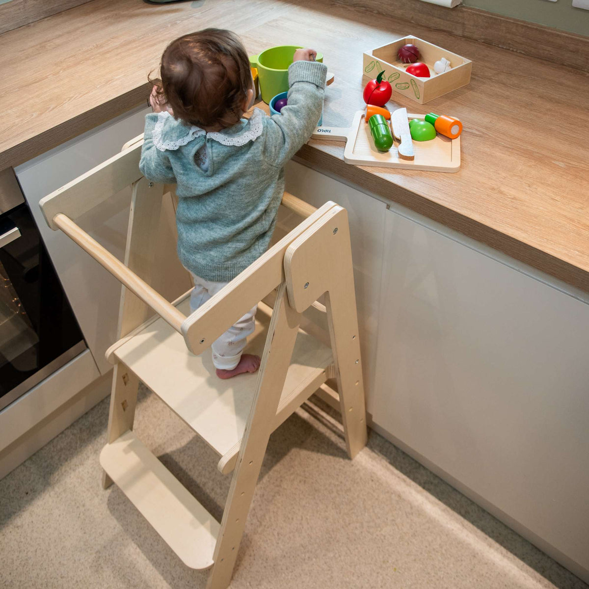 Bigjigs Wooden Foldable Toddler Tower