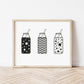 The Little Jones 3 Milk Bottles Print