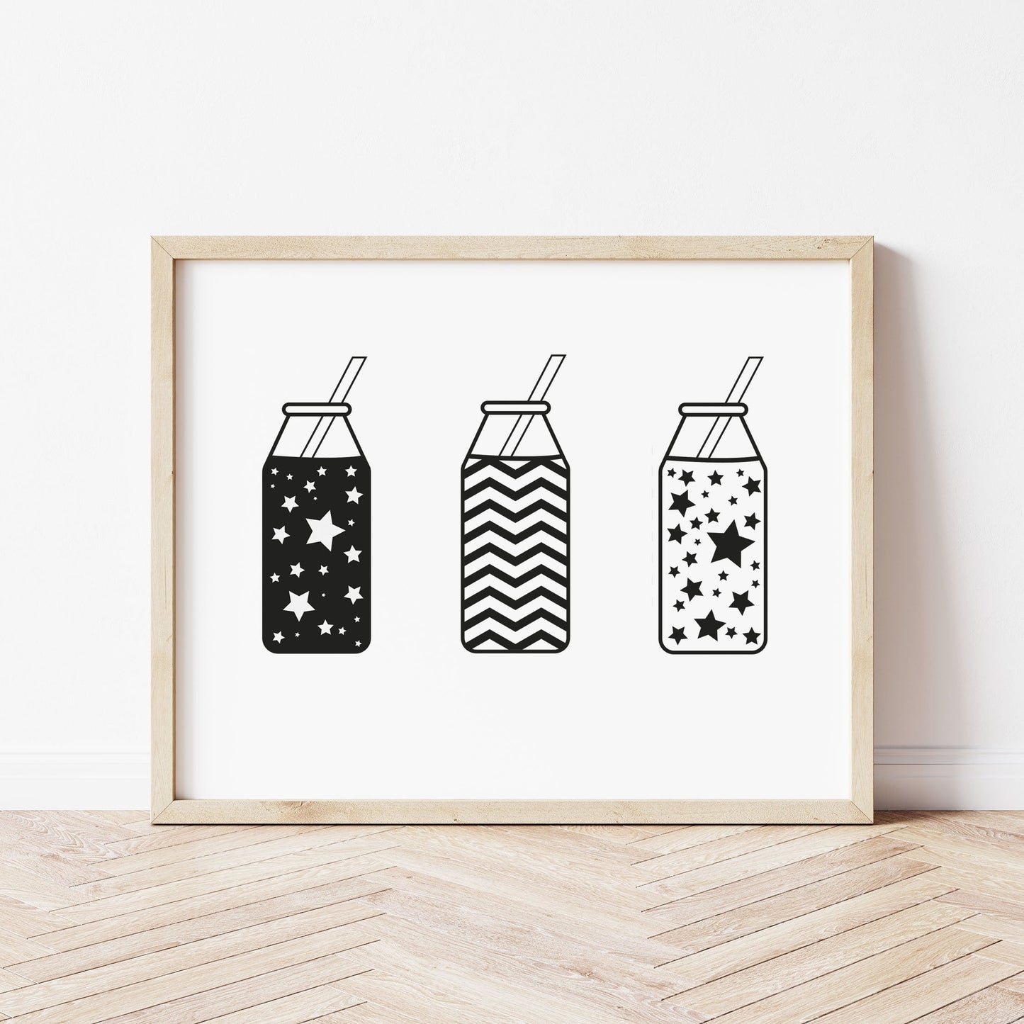 The Little Jones 3 Milk Bottles Print